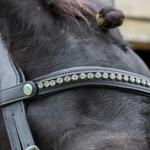 Handcrafted Eco Leather Browband with Dipped Design-Quick Release Clasp Included