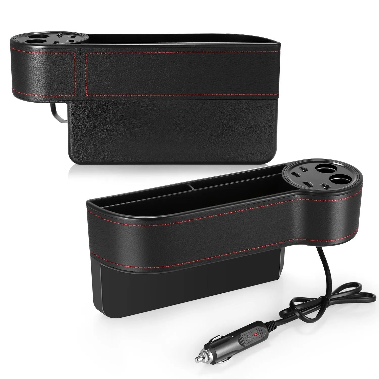 HandyFunction™ Luxury Car Organizer with Charging Ports