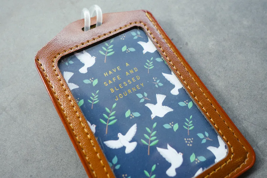 Have a safe and blessed journey - Dove Design {Luggage Tag}