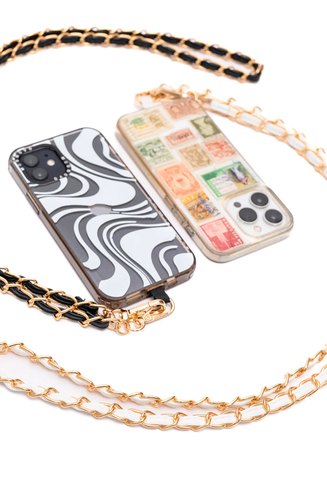 Hazel Blues® |  PU Leather Gold Chain Cell Phone Lanyard Set of 2