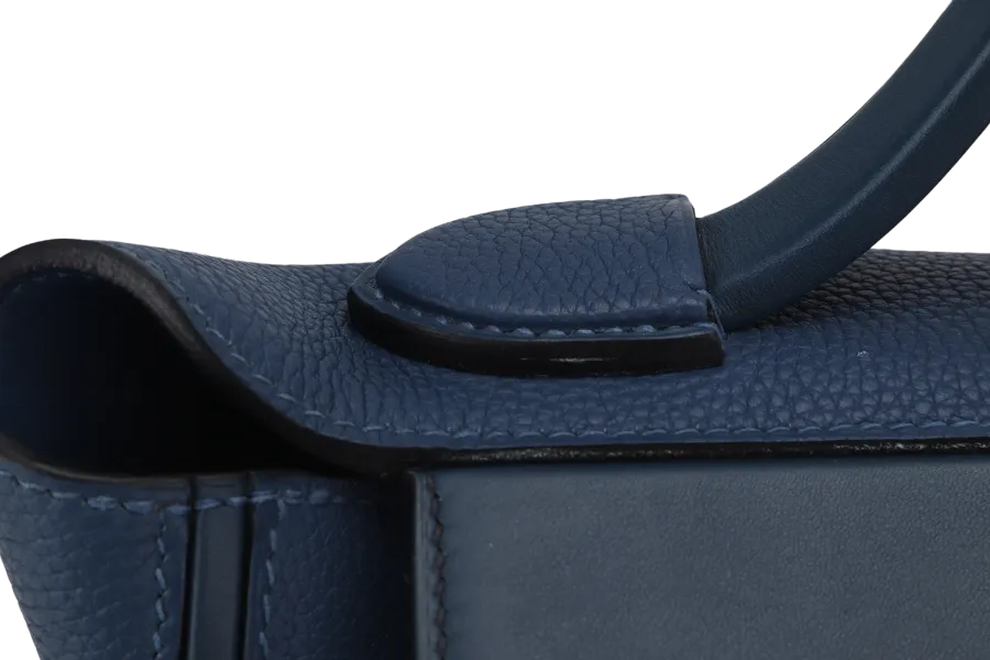 HERMES 24-24 29CM DEEP BLUE TAURILLON MAURICE VEAU SWIFT LEATHER GOLD HARDWARE STAMP Z (2021)  WITH STRAP, DUST COVER AND BOX