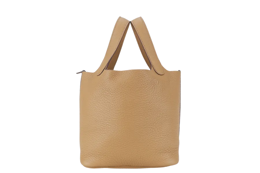 HERMES PICOTIN 18 BEIGE DE WEIMAR CLEMENCE LEATHER GOLD HARDWARE STAMP B (YEAR 2023) WITH DUST COVER, LOCK&KEYS AND BOX