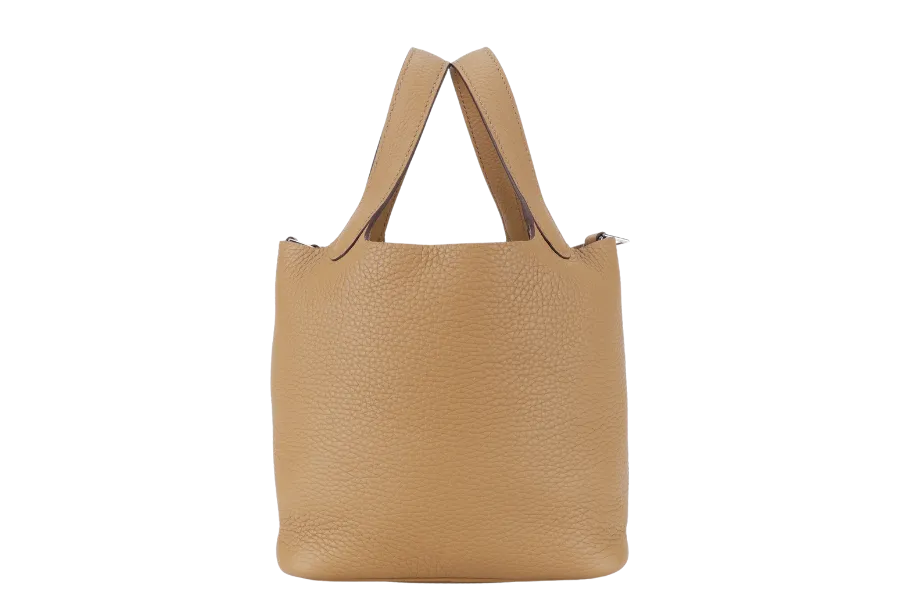 HERMES PICOTIN 18 BEIGE DE WEIMAR CLEMENCE LEATHER GOLD HARDWARE STAMP B (YEAR 2023) WITH DUST COVER, LOCK&KEYS AND BOX