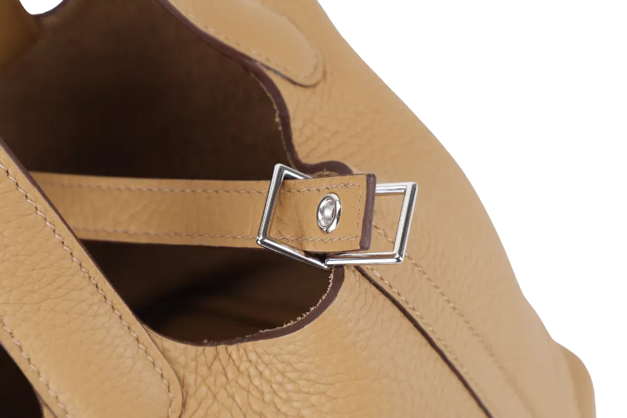 HERMES PICOTIN 18 BEIGE DE WEIMAR CLEMENCE LEATHER GOLD HARDWARE STAMP B (YEAR 2023) WITH DUST COVER, LOCK&KEYS AND BOX