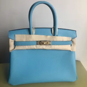 Hermès Birkin 30 Bleu du Nord Epsom Gold Hardware GHW