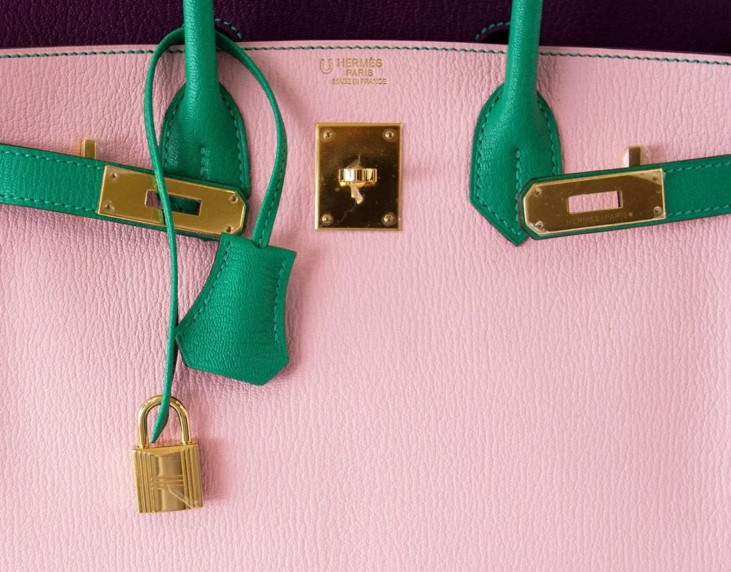 Hermès Birkin 30 Tri-Color Chevre Horseshoe Bag GHW