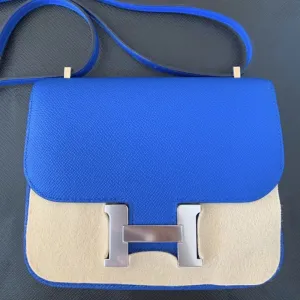 Hermès Constance 18 Bleu Zellige Epsom Palladium Hardware PHW