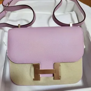 Hermès Constance 18 Mauve Sylvestre Epsom Rose Gold Hardware RGHW