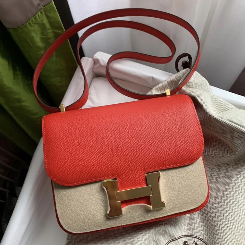 Hermès Constance 18 Rouge de Coeur Epsom Gold Hardware GHW