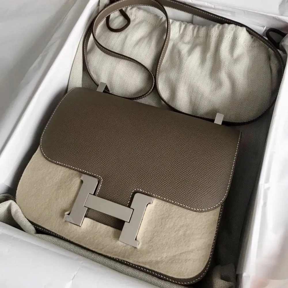 Hermès Constance 24 Etoupe Epsom Palladium Hardware PHW