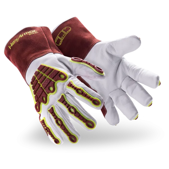 HexArmor 5055 HeatArmor, Welding Glove, Goatskin Leather, Impact, Cut A6