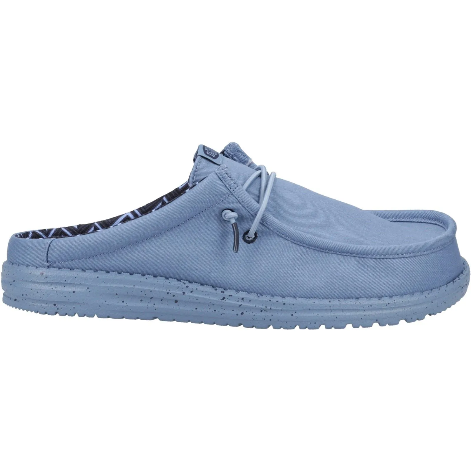 HEYDUDE Men Summer Mule - Wally Slip Canvas in Elemental Blue, 7-12 - G41293