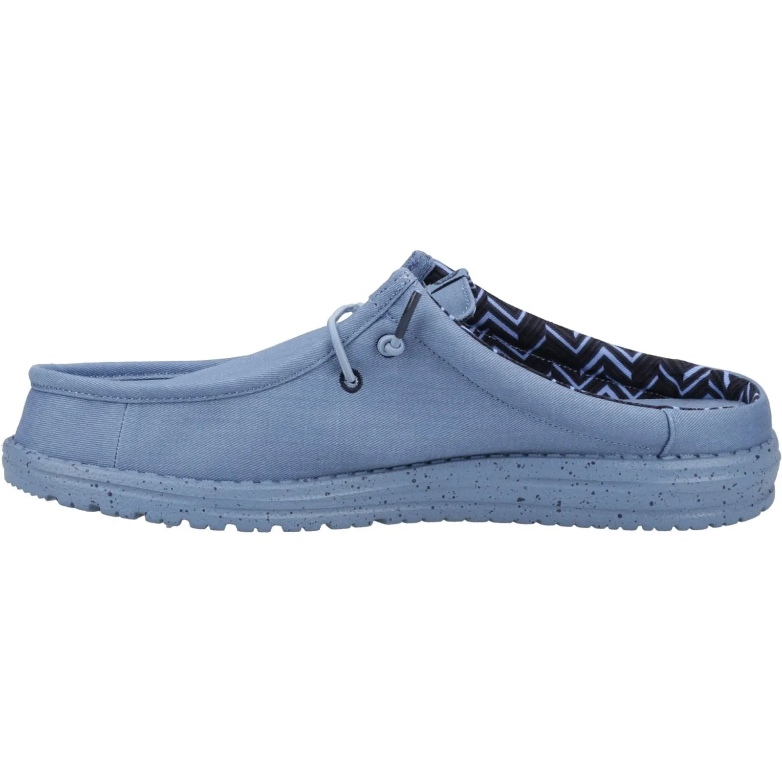 HEYDUDE Men Summer Mule - Wally Slip Canvas in Elemental Blue, 7-12 - G41293