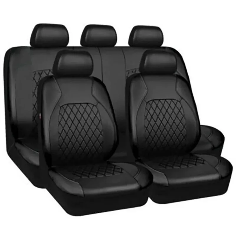 High-end pu Car Interior with Quilted Leather Thread Pressing Seat Covers