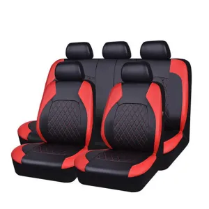 High-end pu Car Interior with Quilted Leather Thread Pressing Seat Covers