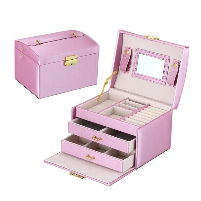 High quality PU Leather Jewelry box Organizer