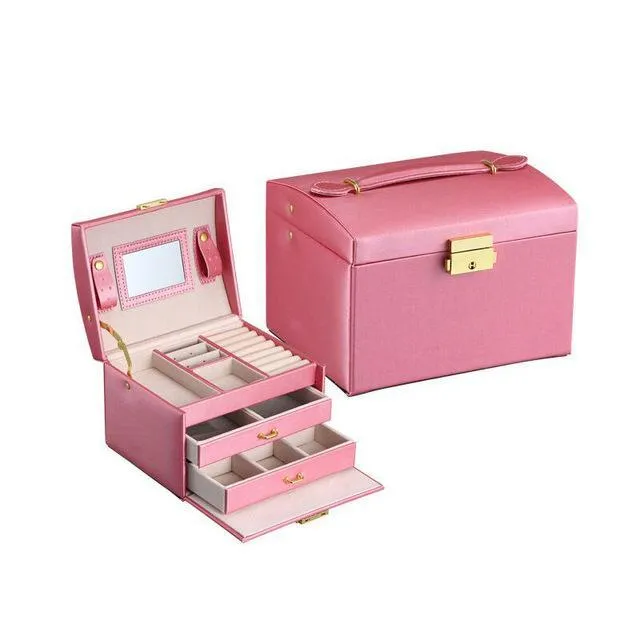 High quality PU Leather Jewelry box Organizer