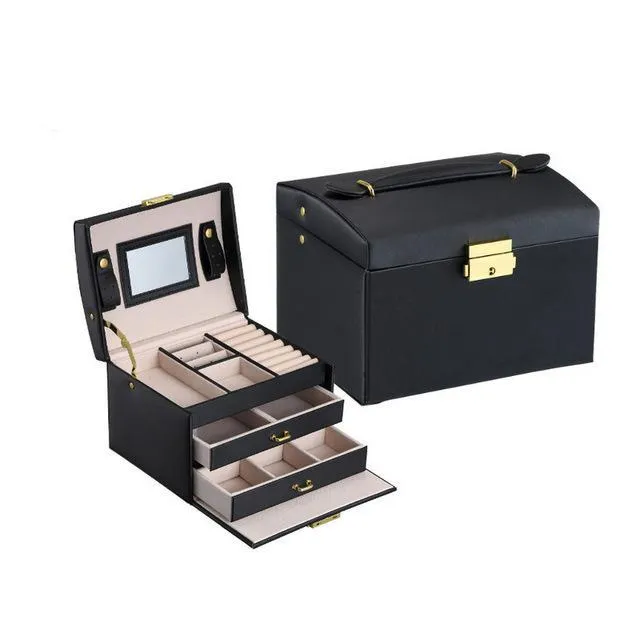 High quality PU Leather Jewelry box Organizer