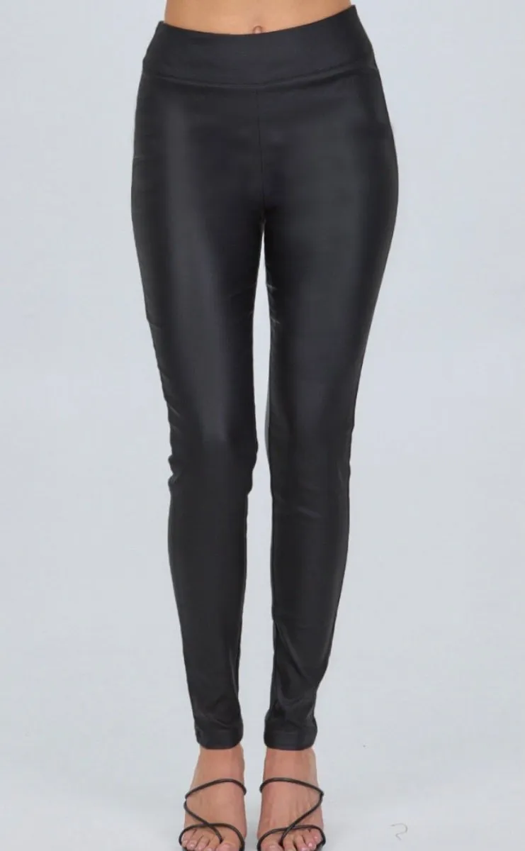 High Wasted Faux Leather Leggings