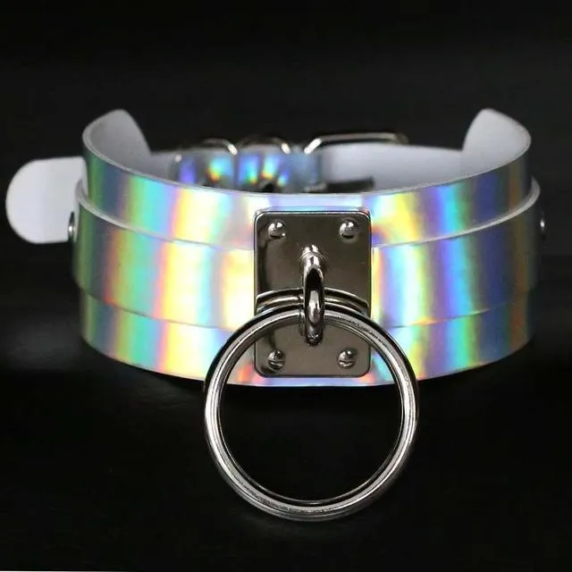 Holographic Choker Chain Necklace