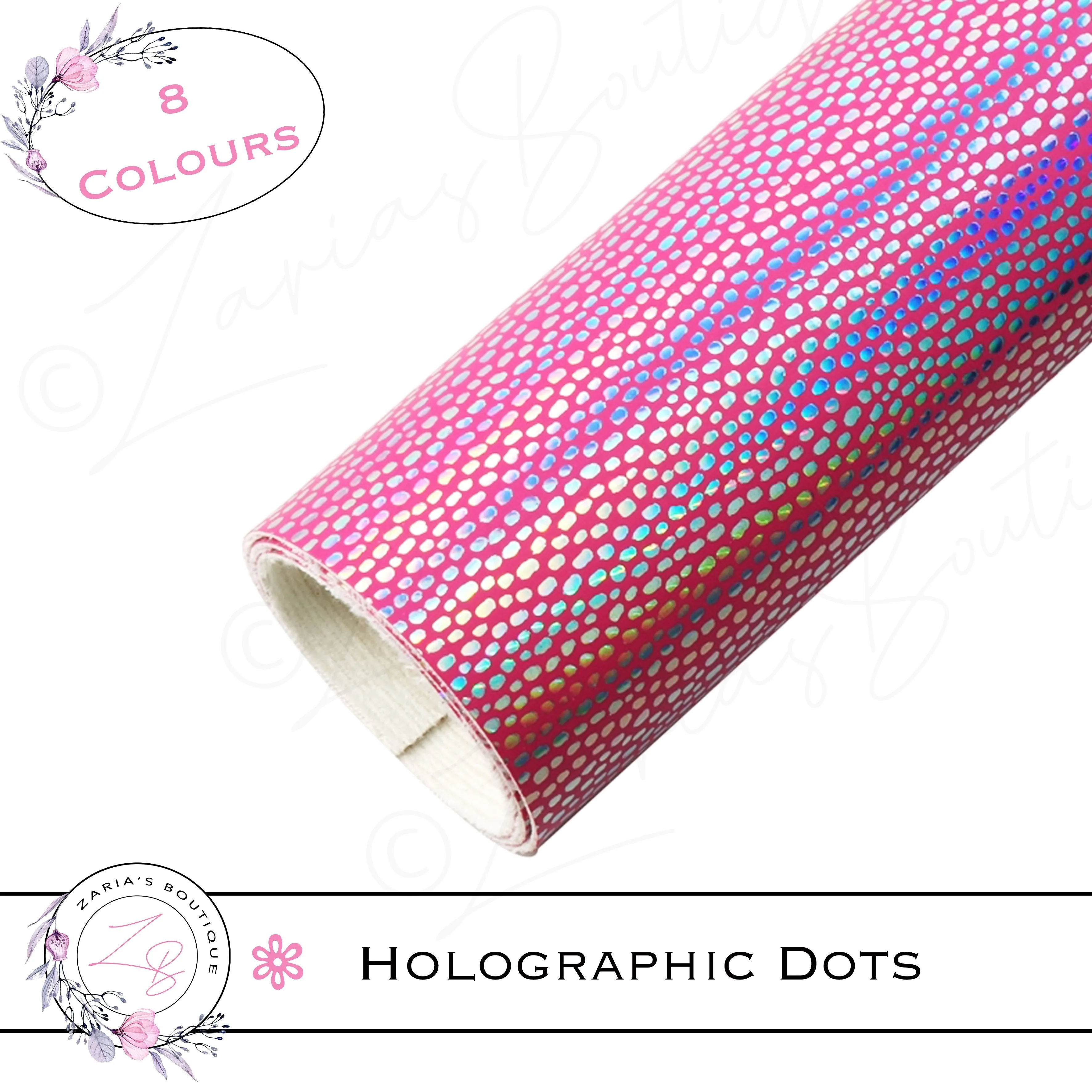 ⋅ Holographic Confetti Dots ⋅ Vegan Faux Leather ⋅ Light Yellow ⋅