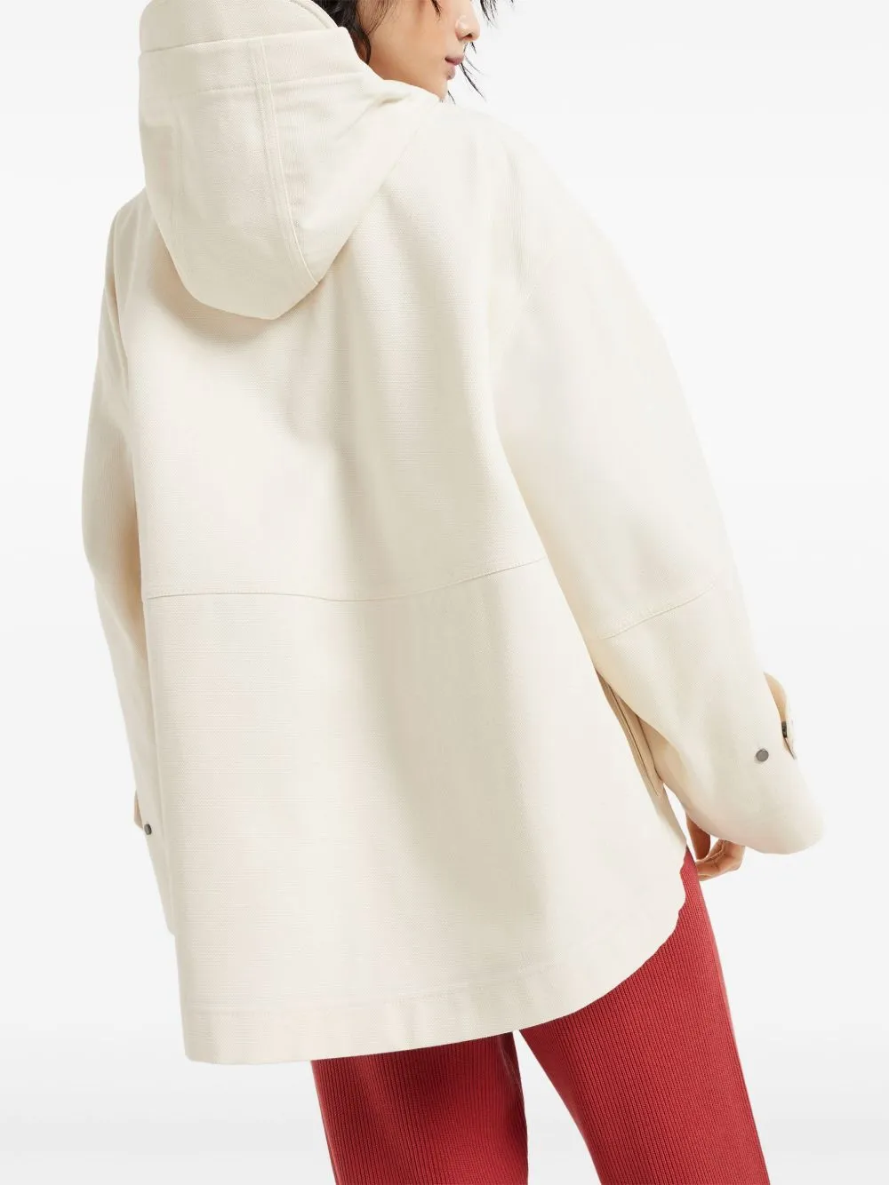 Hooded canvas waterproof jacket