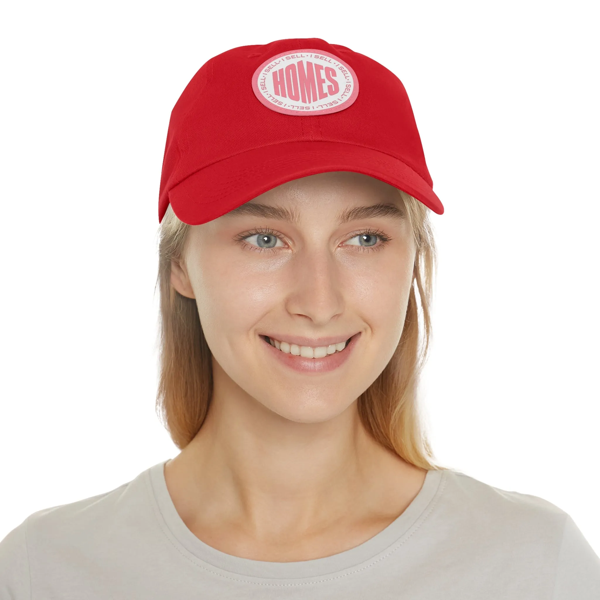 I Sell Homes Dad Hat with Leather Patch (Round)