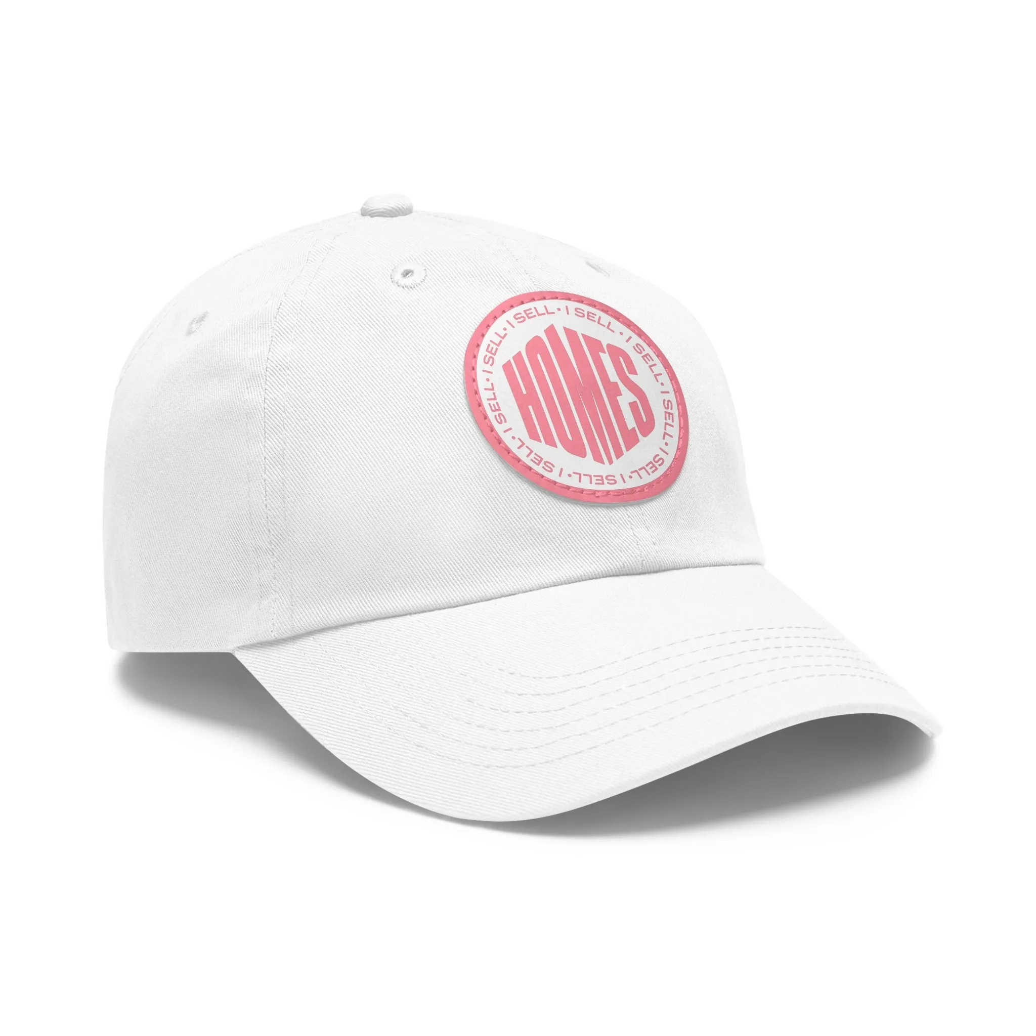 I Sell Homes Dad Hat with Leather Patch (Round)
