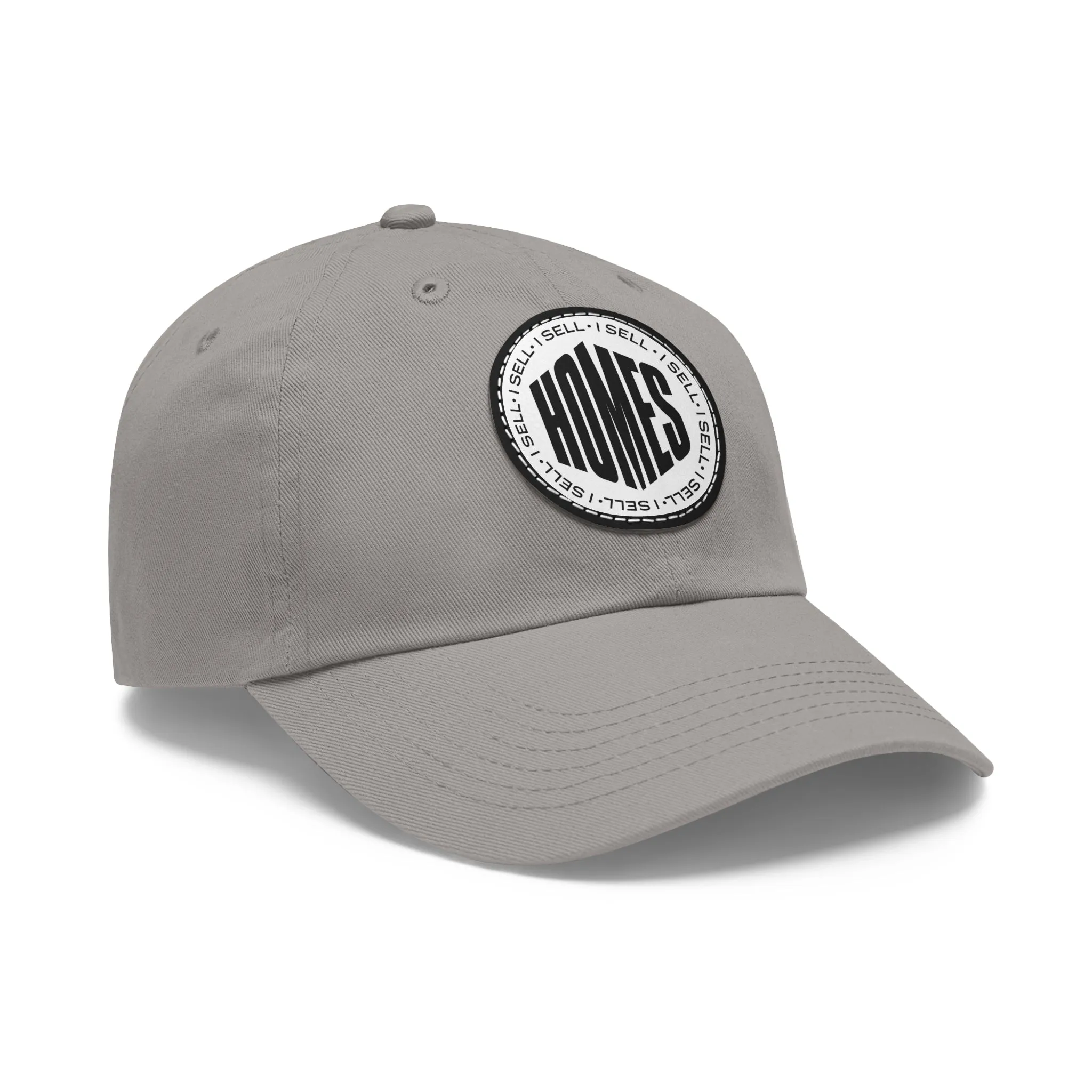 I Sell Homes Dad Hat with Leather Patch (Round)