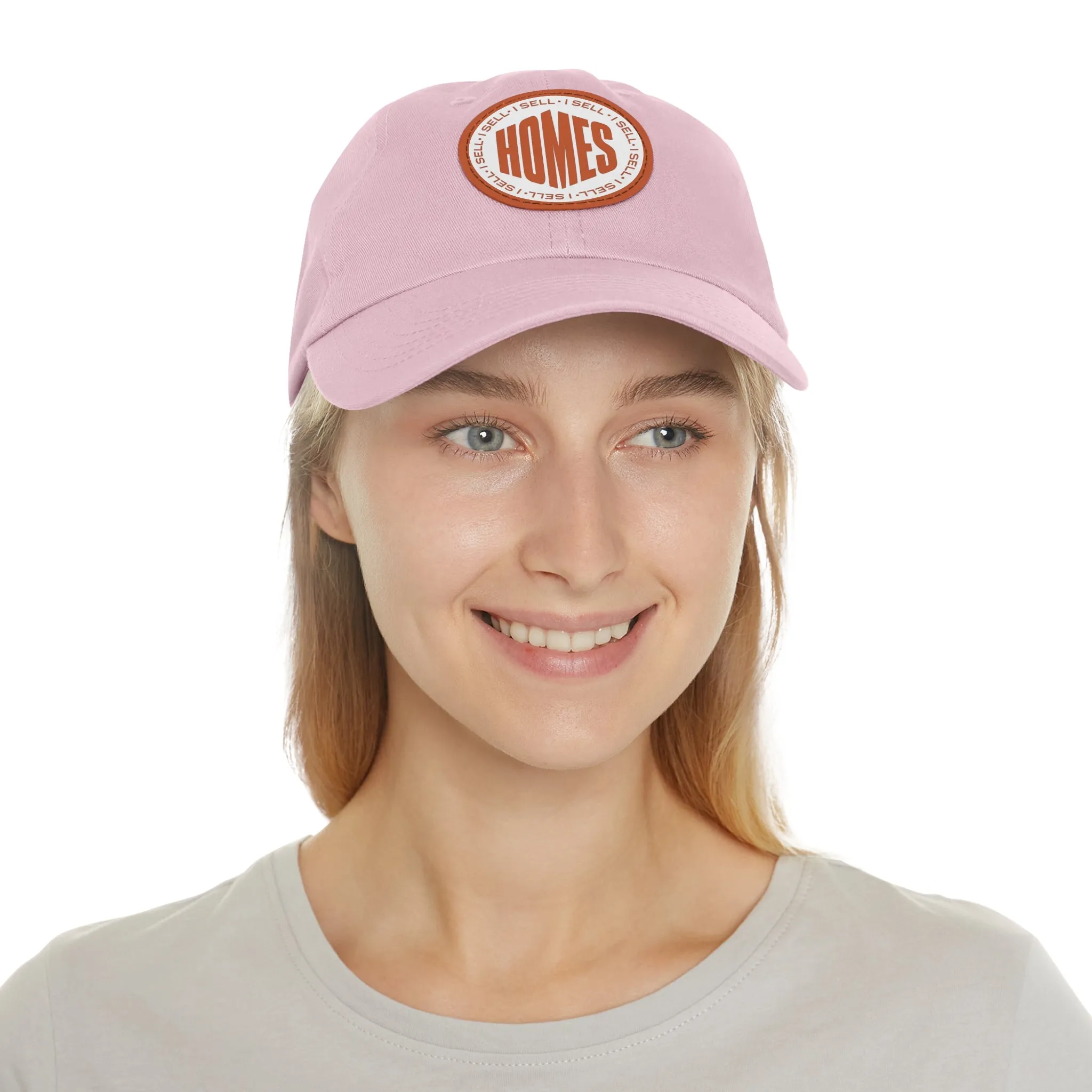 I Sell Homes Dad Hat with Leather Patch (Round)