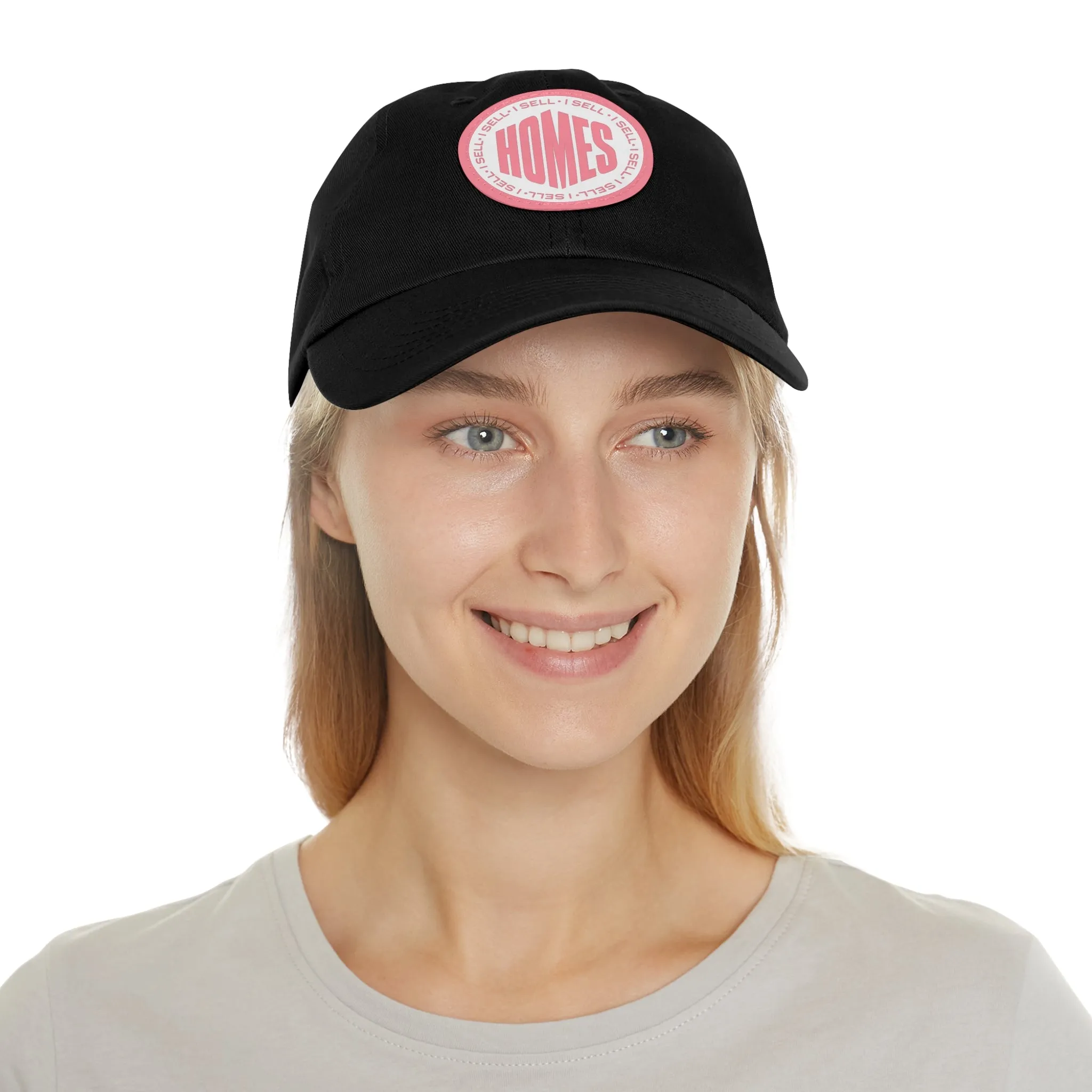I Sell Homes Dad Hat with Leather Patch (Round)