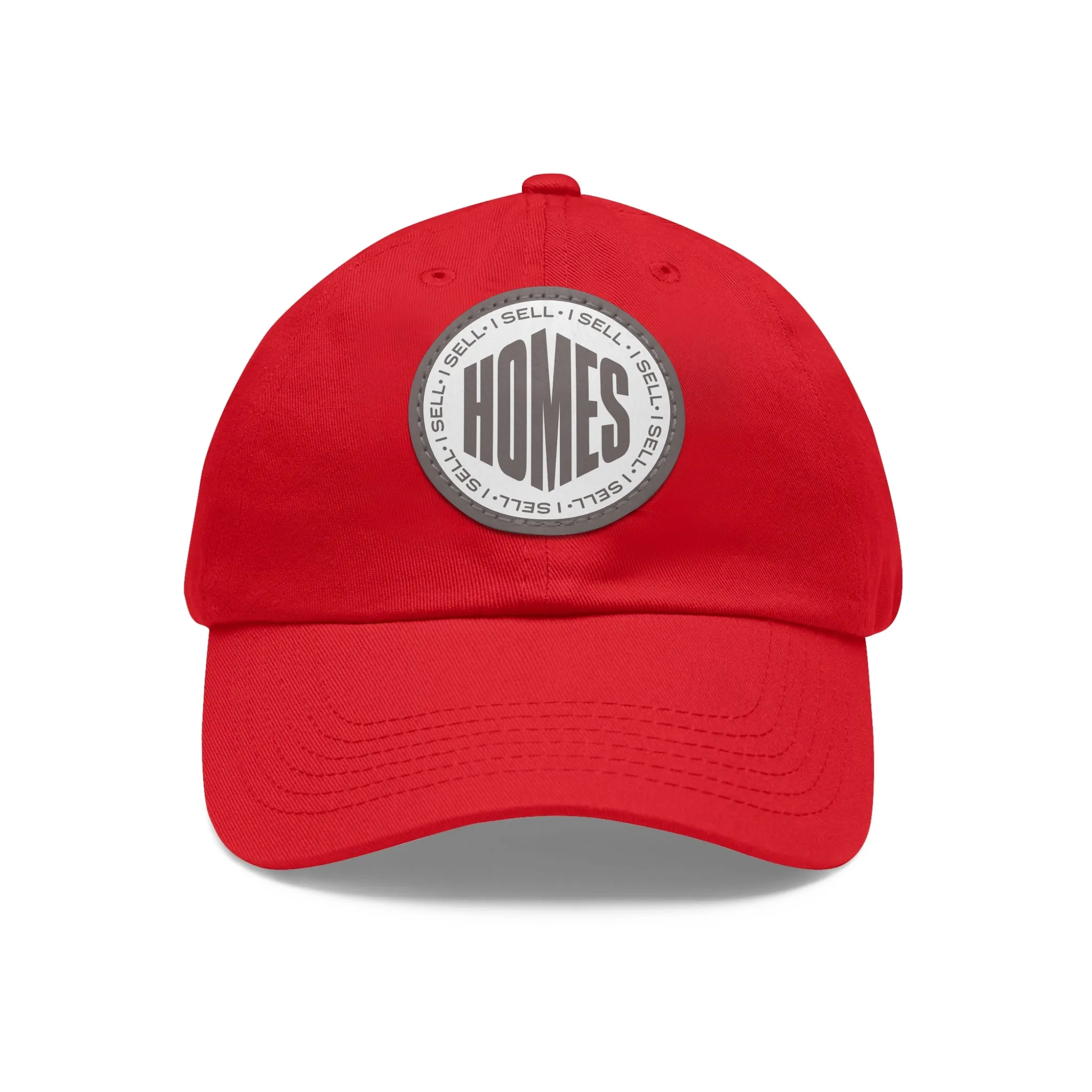 I Sell Homes Dad Hat with Leather Patch (Round)