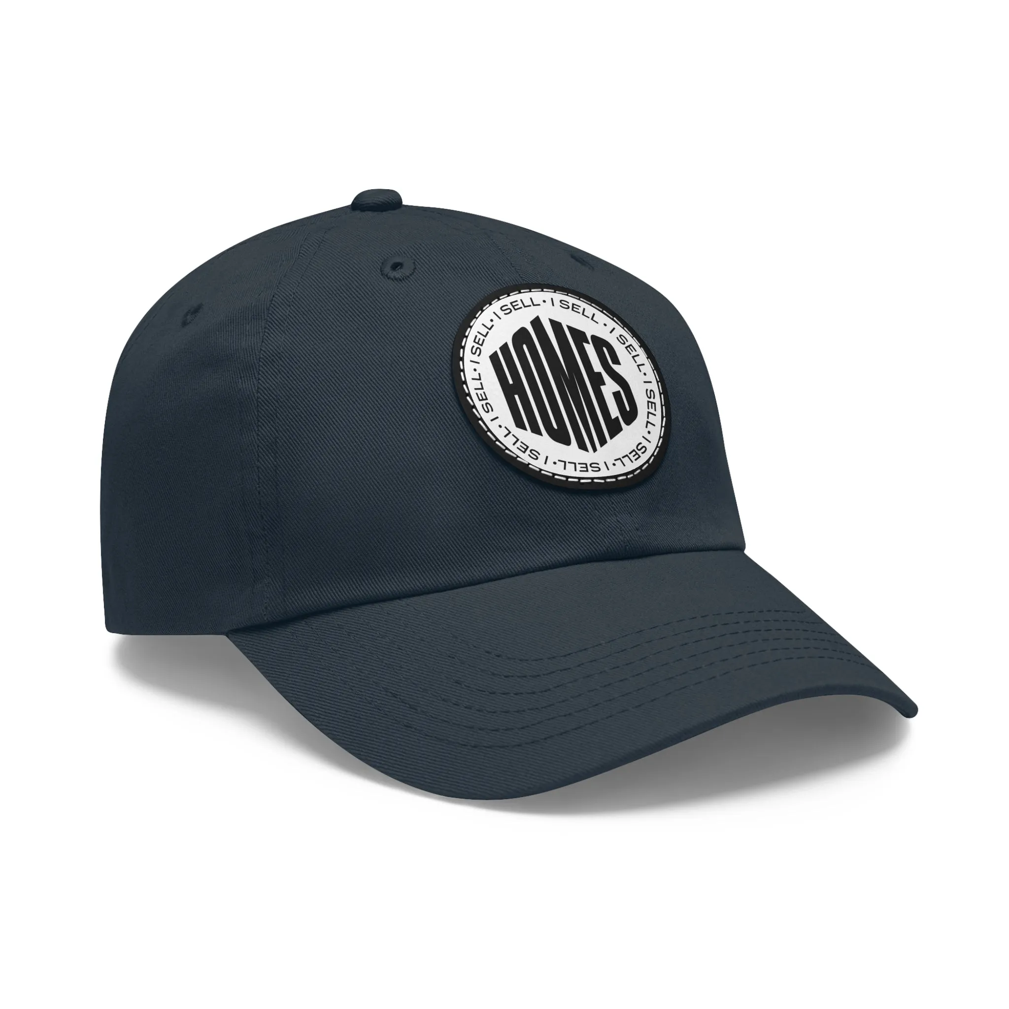 I Sell Homes Dad Hat with Leather Patch (Round)