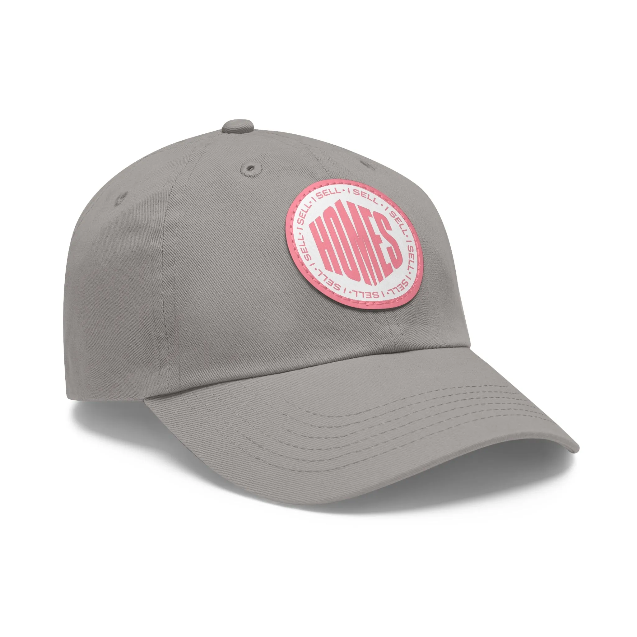 I Sell Homes Dad Hat with Leather Patch (Round)