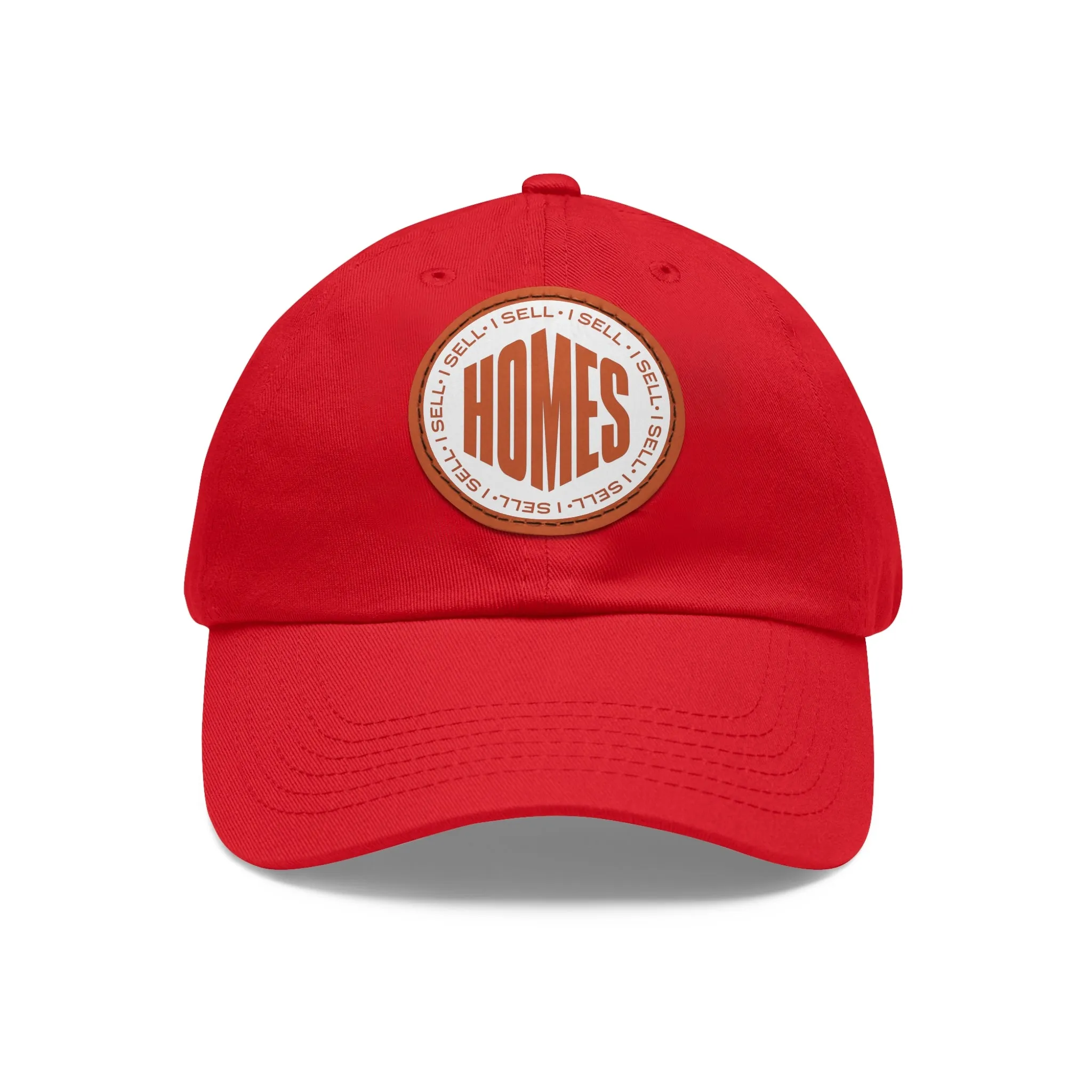 I Sell Homes Dad Hat with Leather Patch (Round)