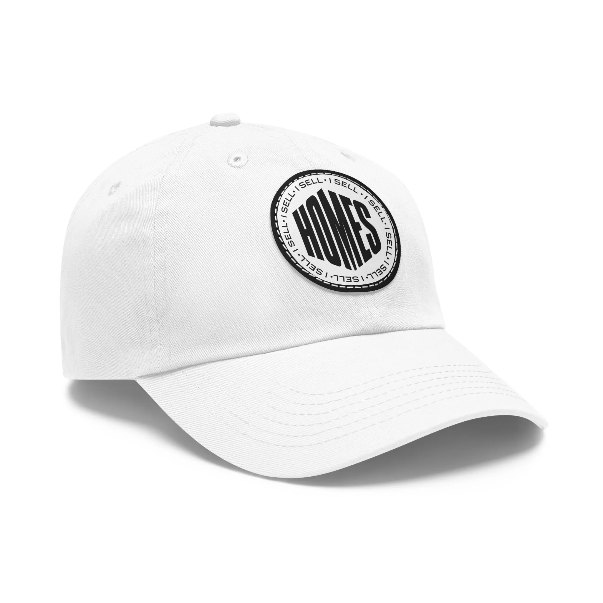I Sell Homes Dad Hat with Leather Patch (Round)
