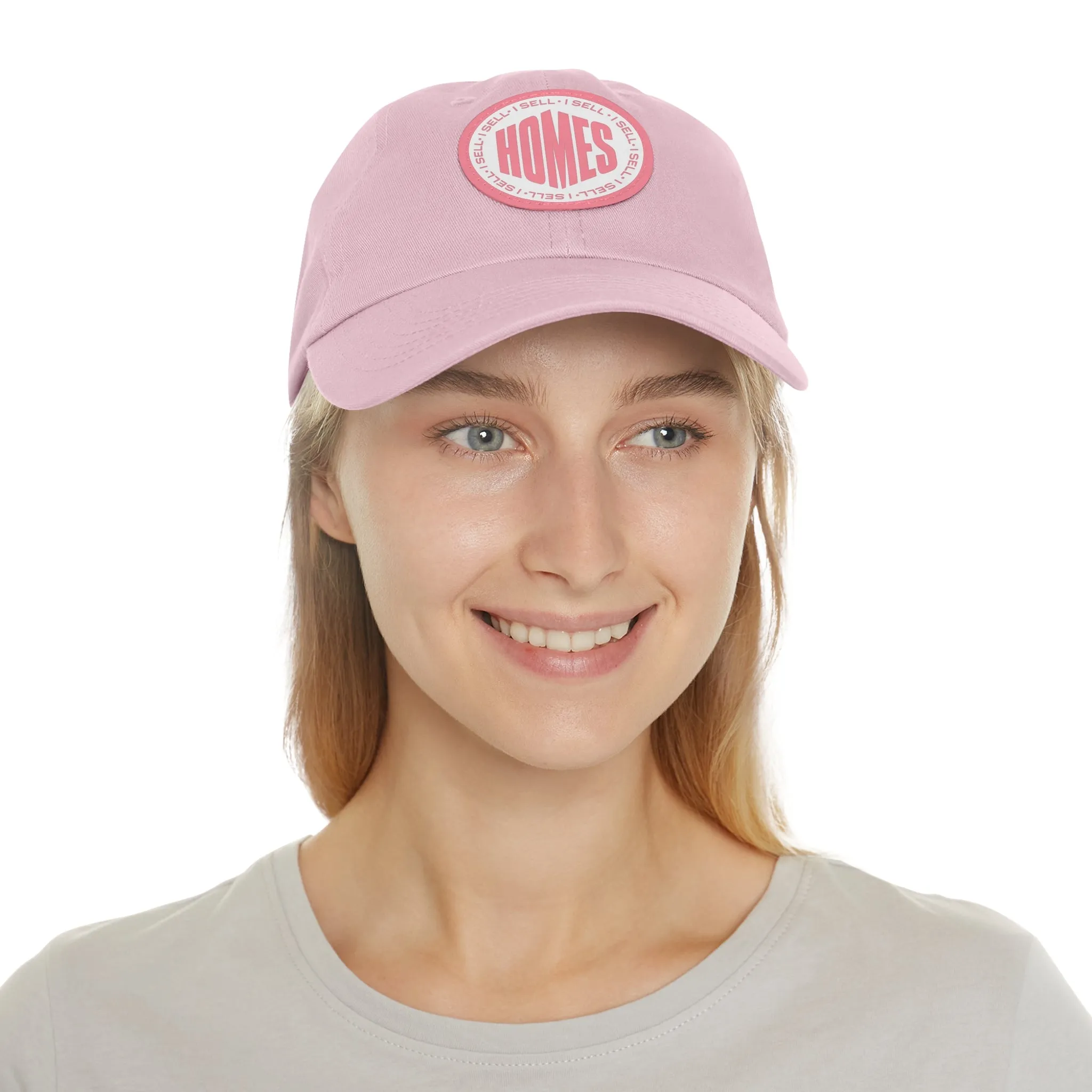 I Sell Homes Dad Hat with Leather Patch (Round)