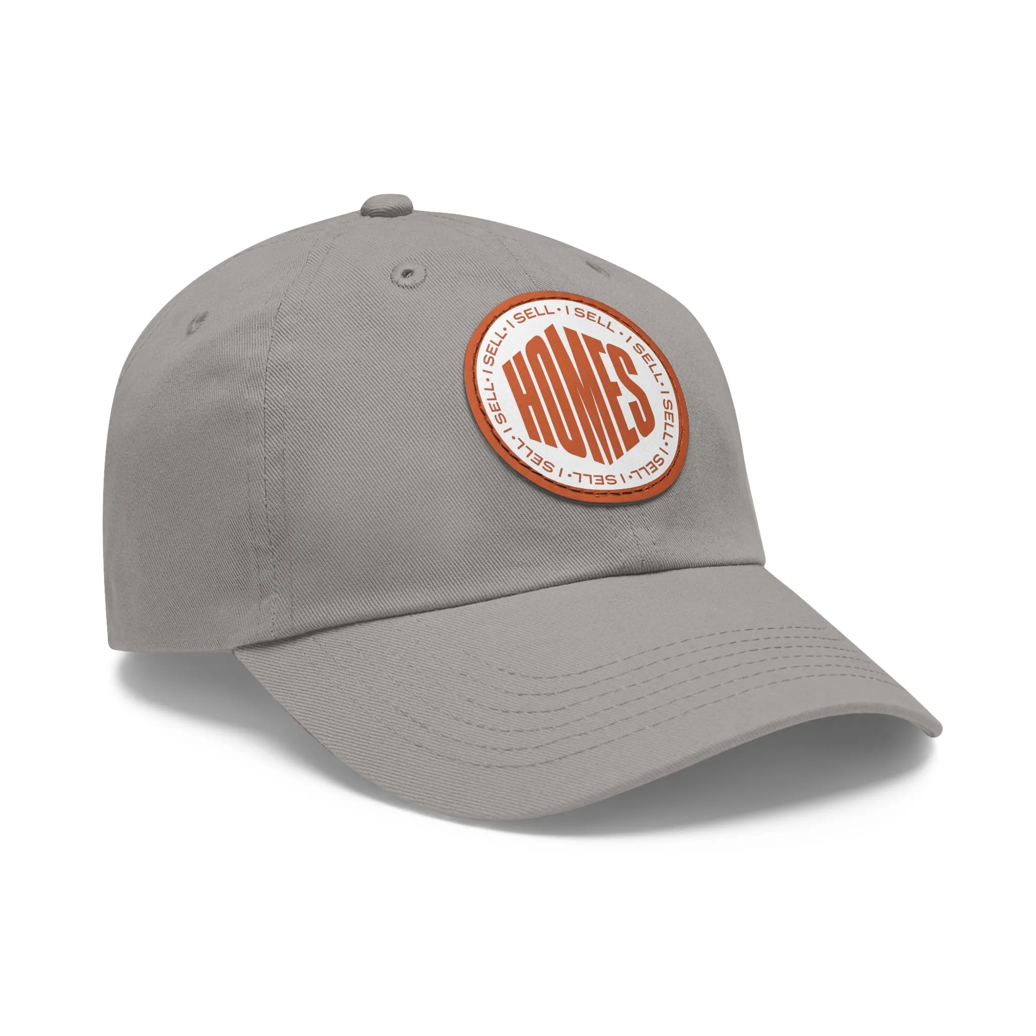 I Sell Homes Dad Hat with Leather Patch (Round)