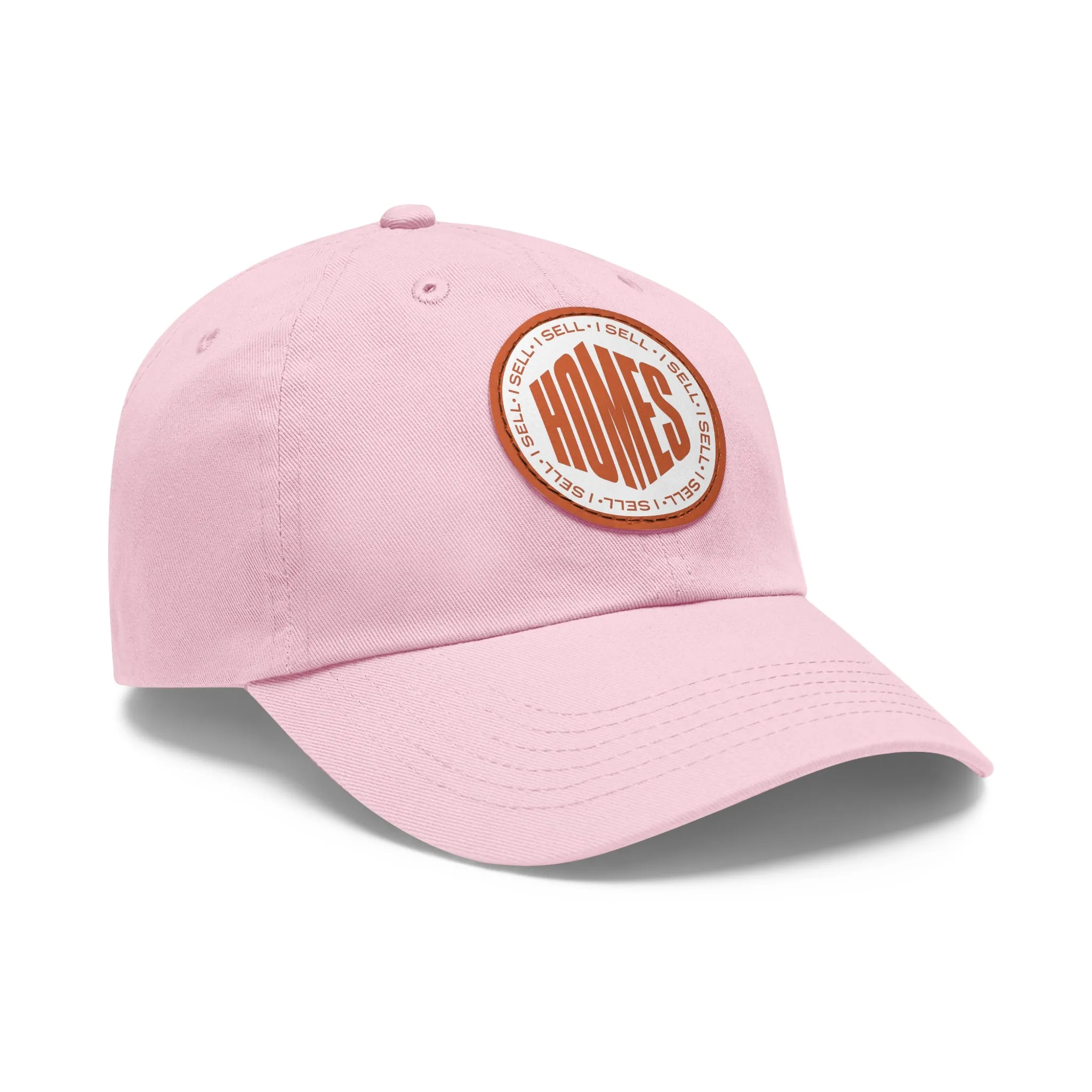 I Sell Homes Dad Hat with Leather Patch (Round)