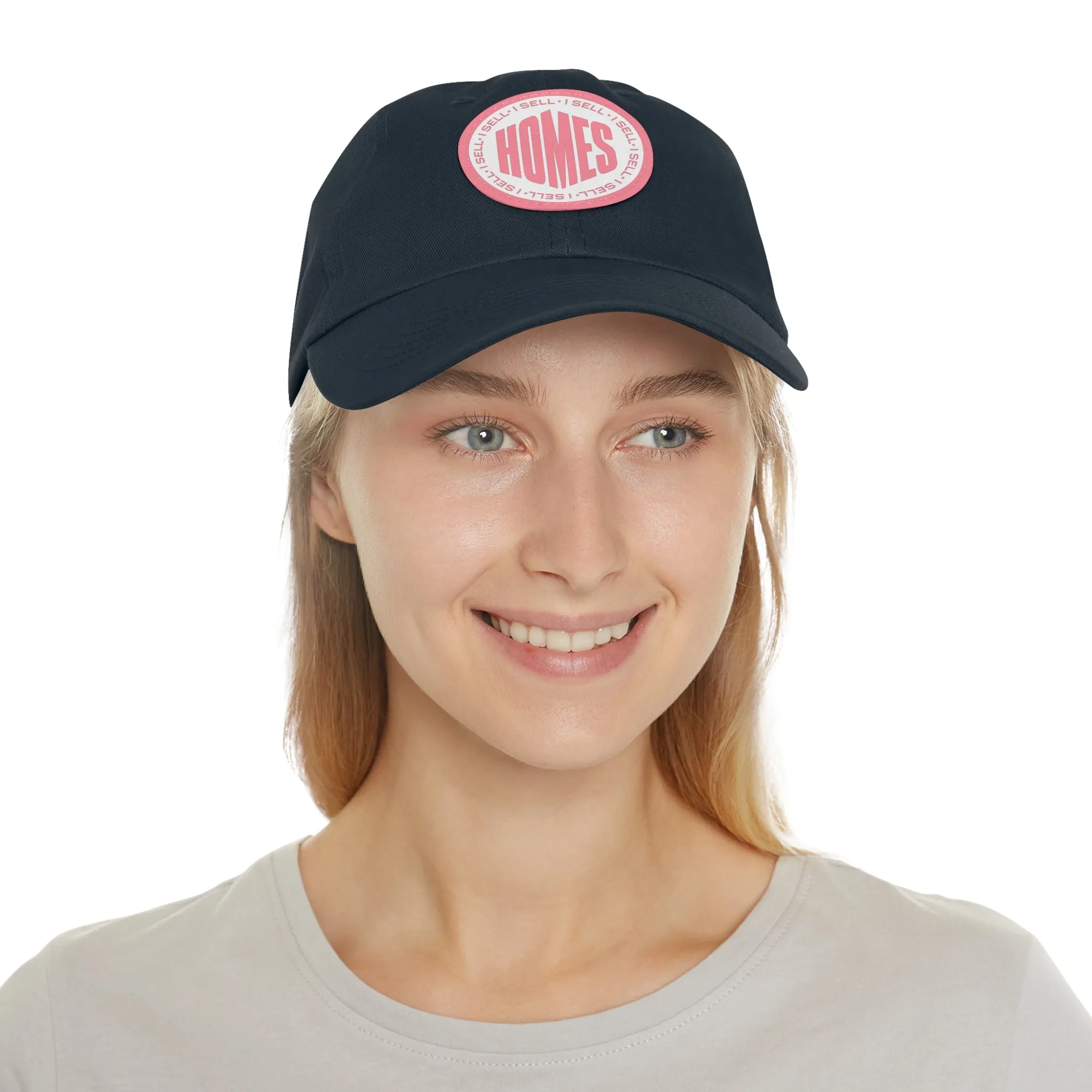 I Sell Homes Dad Hat with Leather Patch (Round)