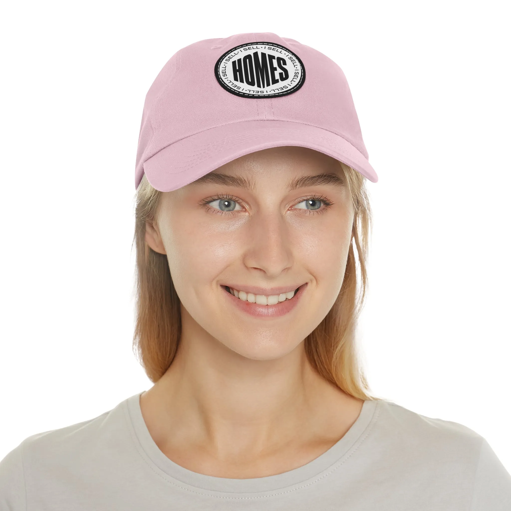 I Sell Homes Dad Hat with Leather Patch (Round)
