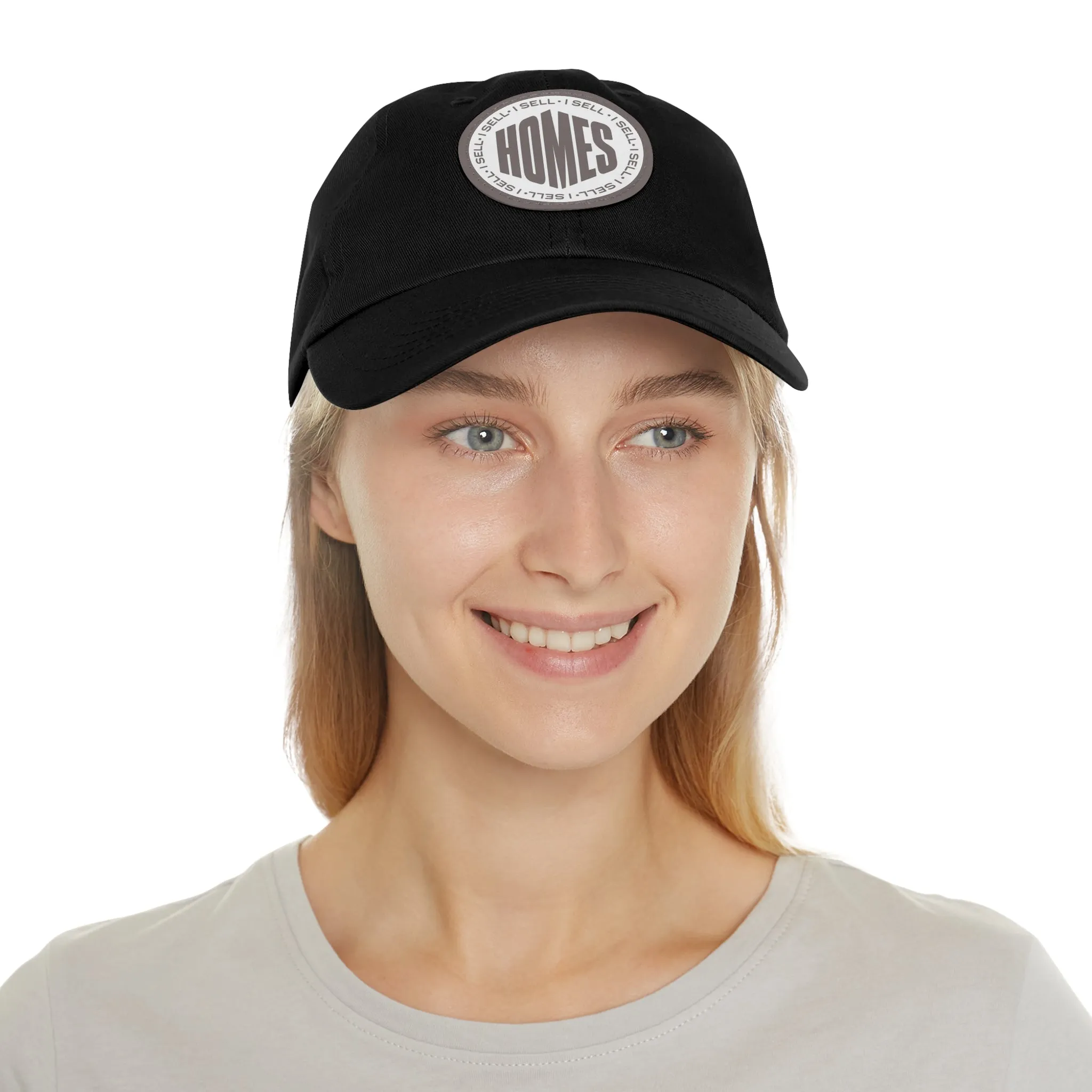 I Sell Homes Dad Hat with Leather Patch (Round)