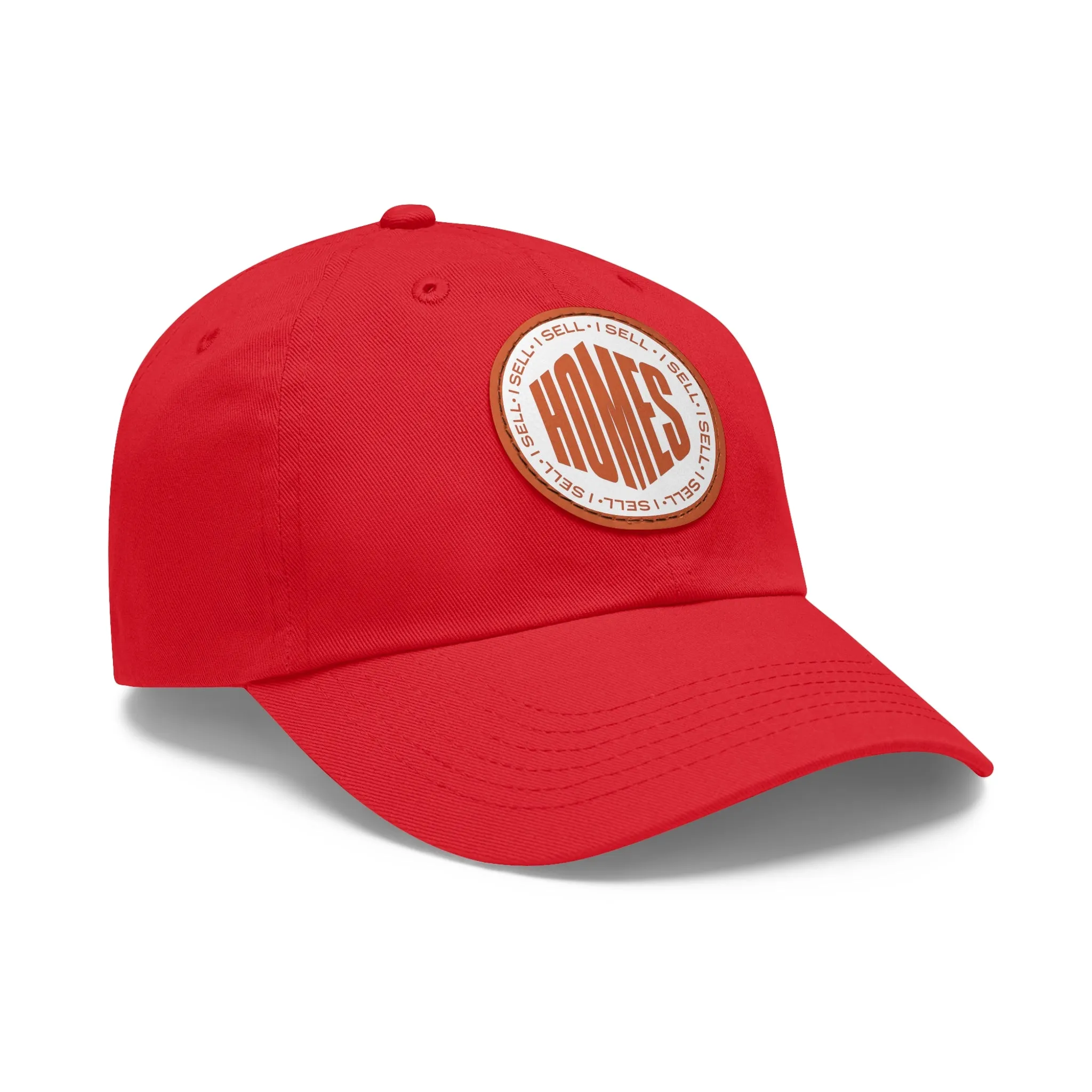 I Sell Homes Dad Hat with Leather Patch (Round)