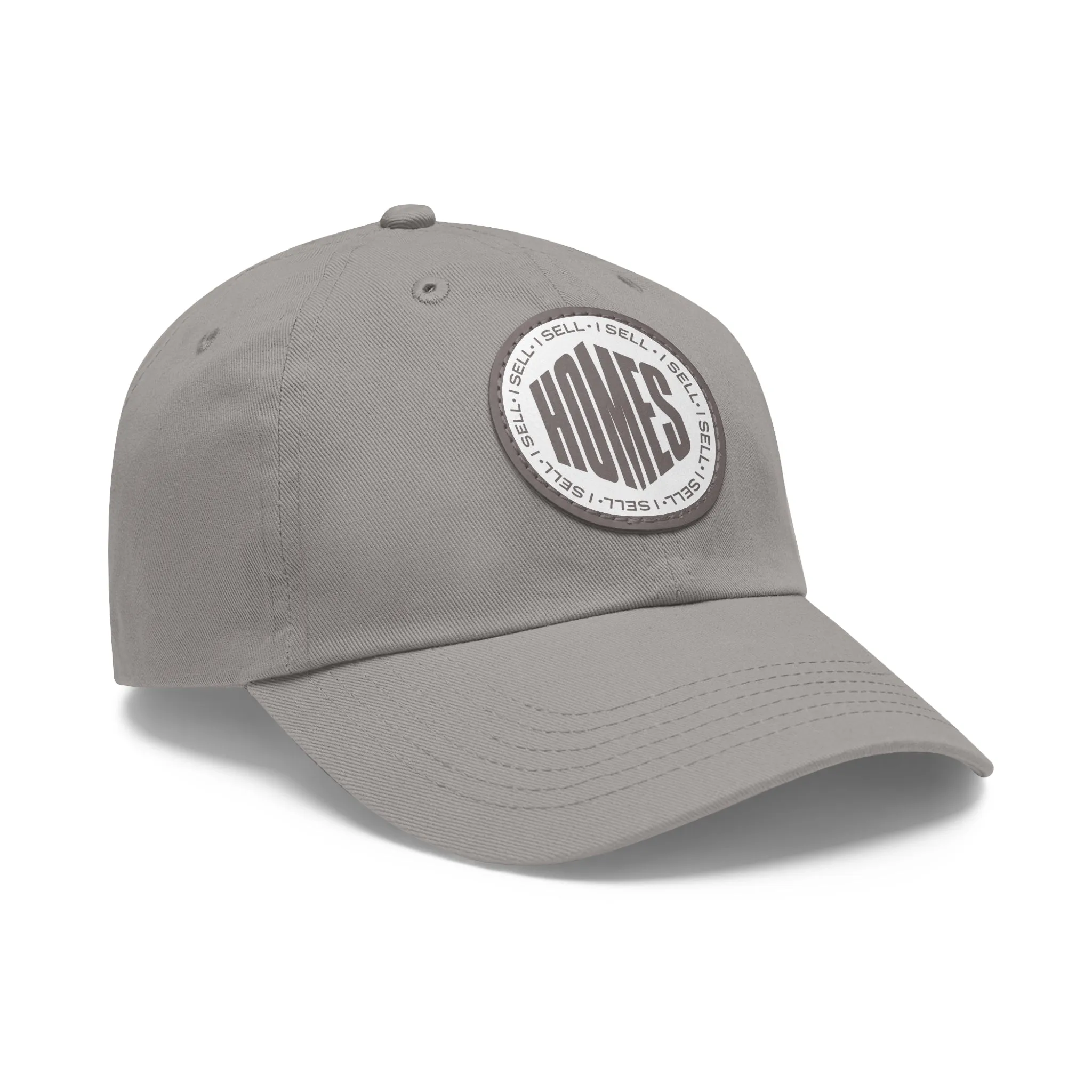 I Sell Homes Dad Hat with Leather Patch (Round)