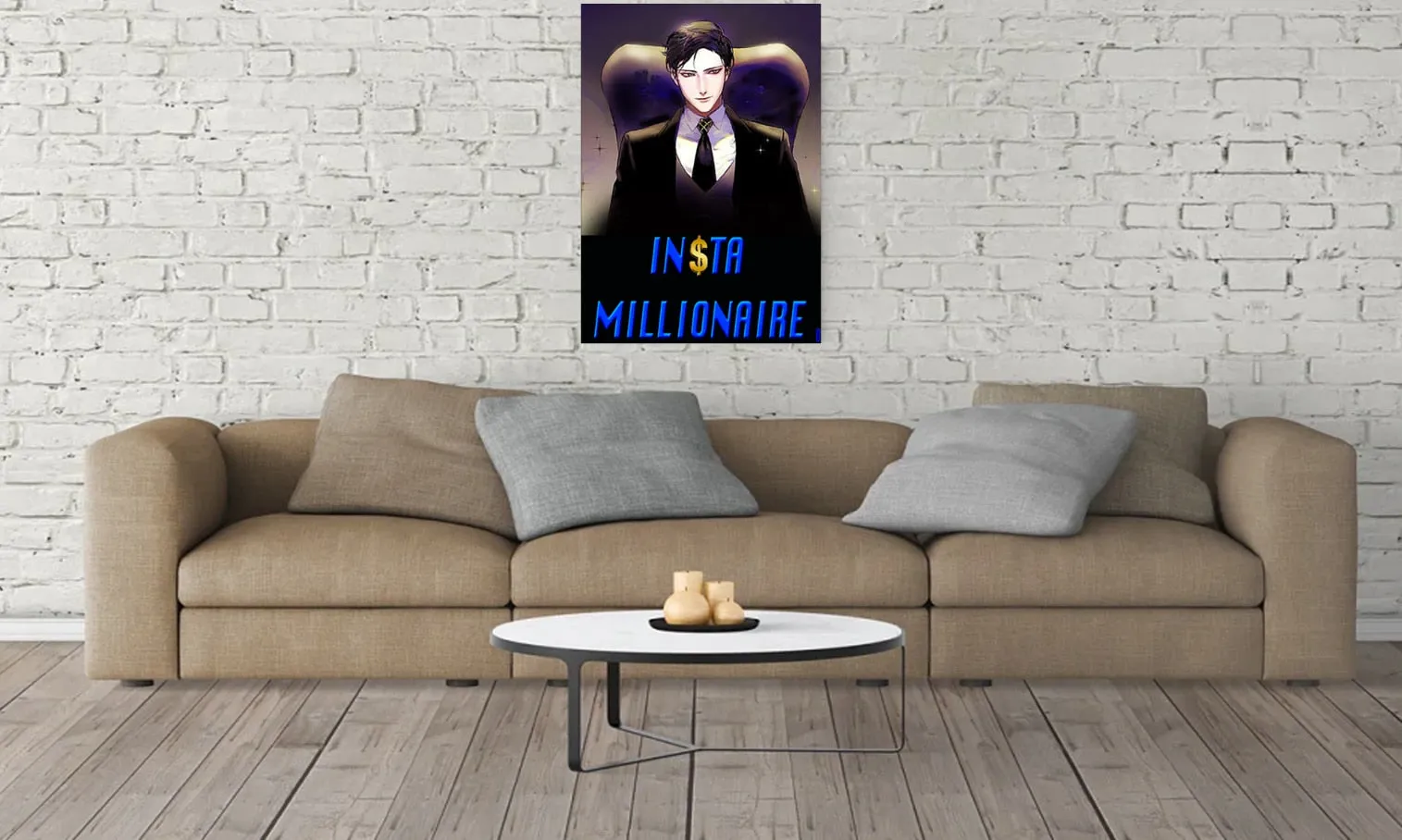 Insta Millionaire Canvas Black Suit Wall Art Home Decor Insta Millionaire Canvas