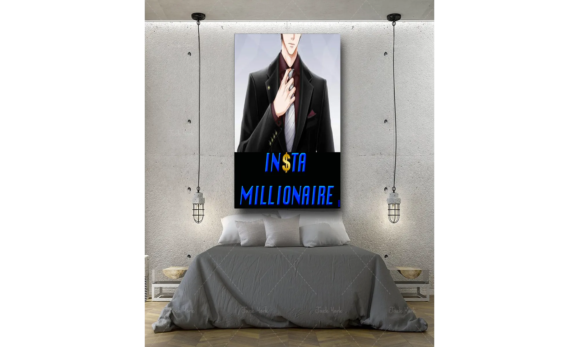 Insta Millionaire Suit Canvas Living Room Home Decorations Wall Art Insta Millionaire Canvas