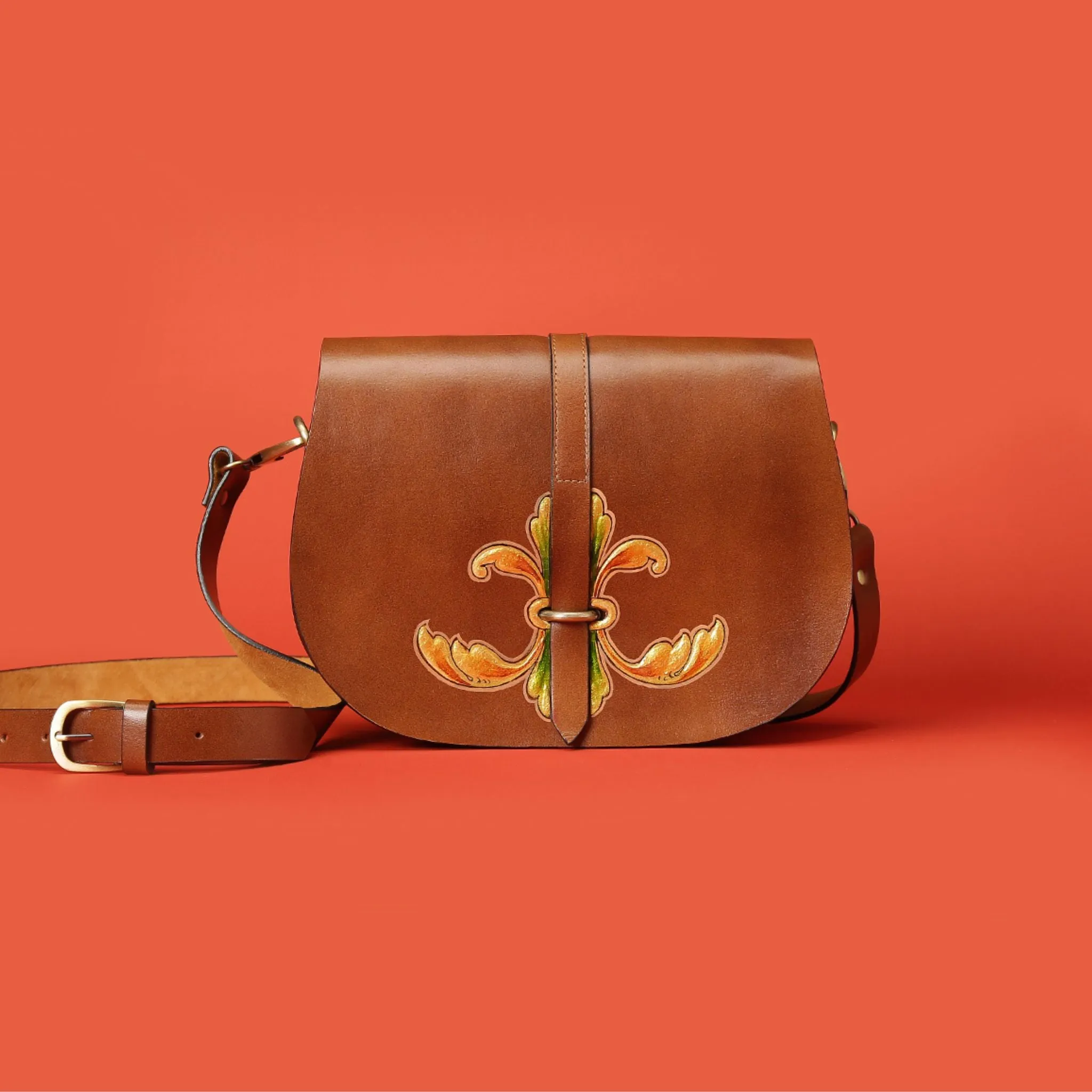 “Jahan” SADDLE SLING – Tan