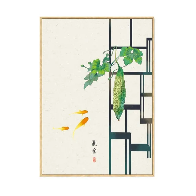 Japan Style Floral Wall Art