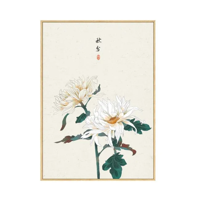 Japan Style Floral Wall Art