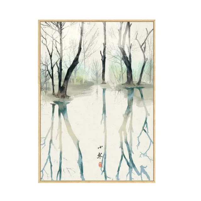 Japan Style Floral Wall Art